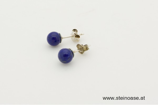 Ohrstecker Lapis Lazuli Silber 6mm